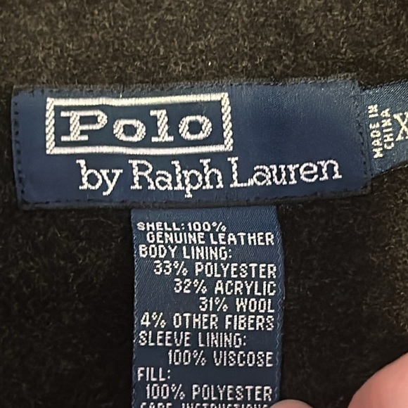 Polo by Ralph Lauren Men’s Brown Leather Jacket Size XL - Picture 3 of 4